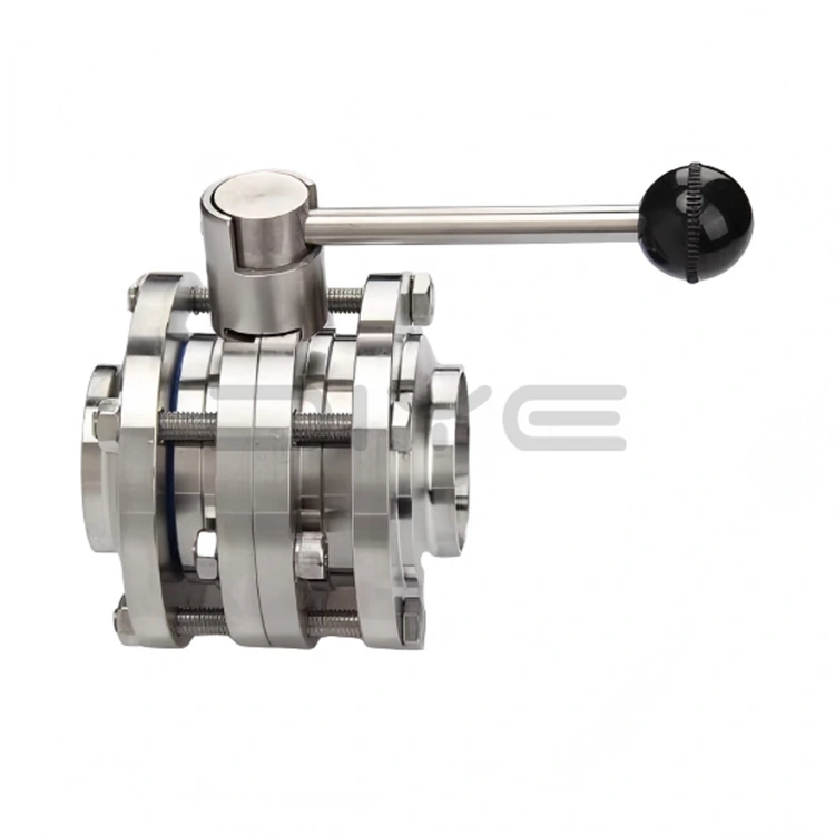 Sanitaire 3-delige vlinderklep